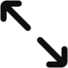 arrow diagonal double opp icon