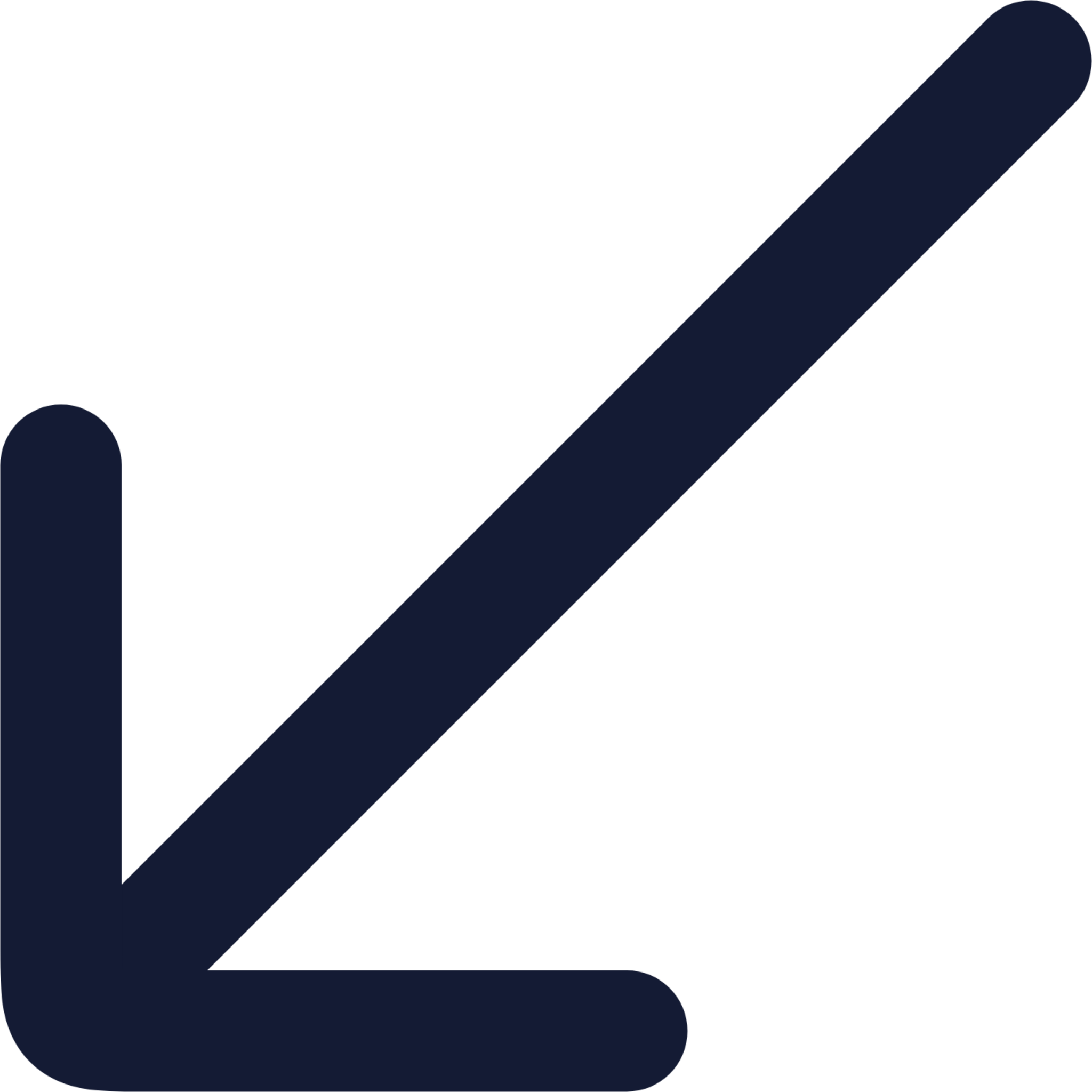 arrow down left icon