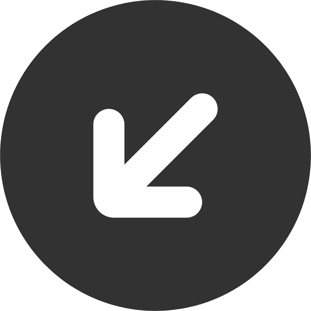 arrow down left circle icon