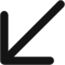arrow down left icon