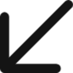 arrow down left icon