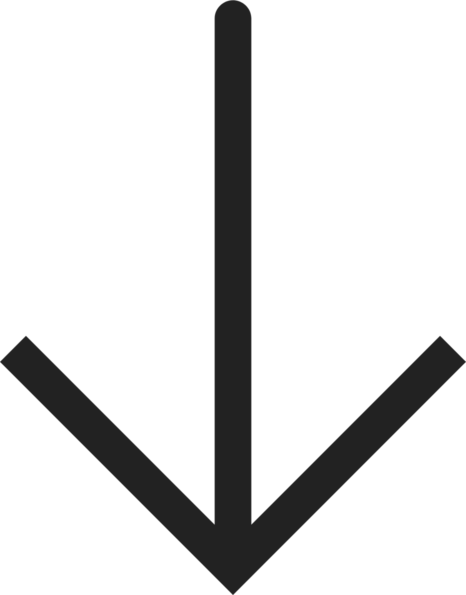 Arrow down light icon