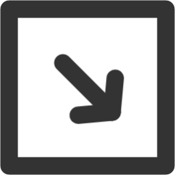 arrow down right square icon