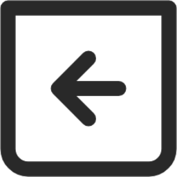 arrow left 3 square icon