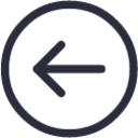 arrow left circle icon