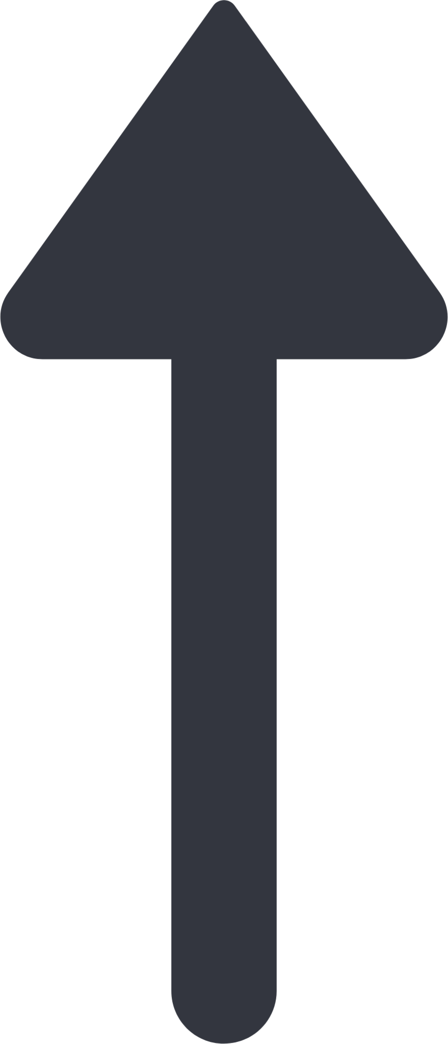 Arrow top long icon