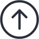 arrow up circle icon