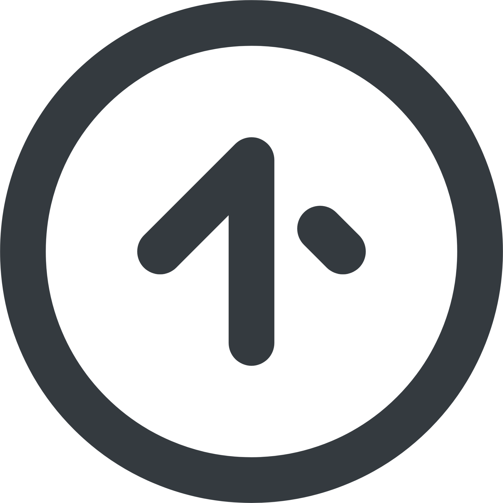 arrow up circle icon