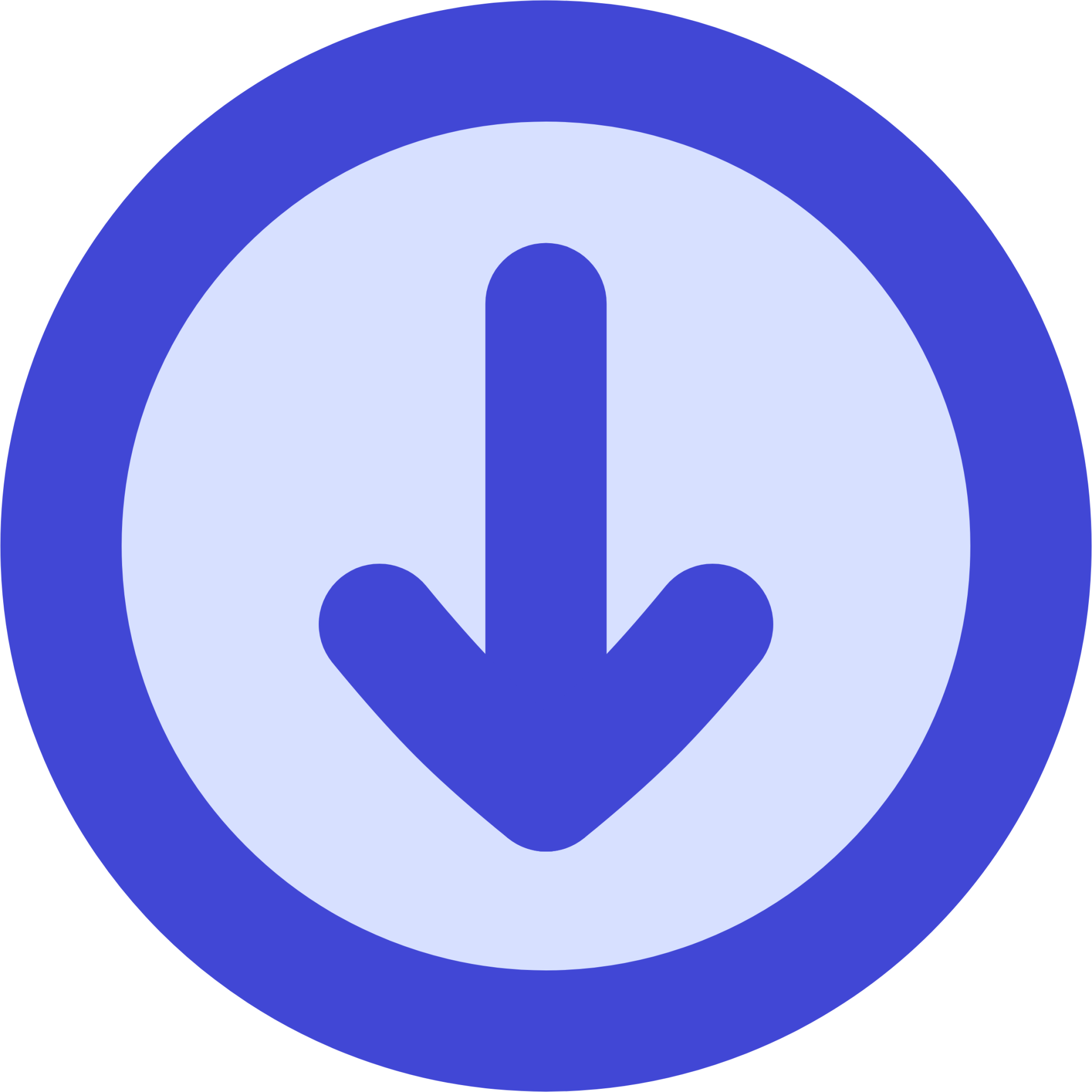 blue arrow icon down