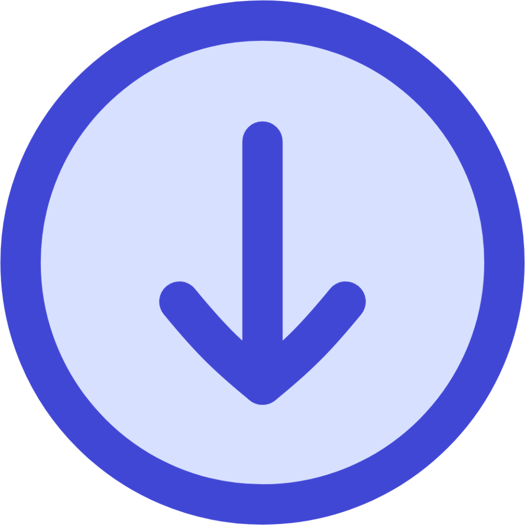 arrows down circle 1 icon