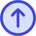 arrows up circle 1 icon