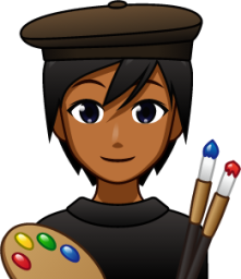 artist (brown) emoji
