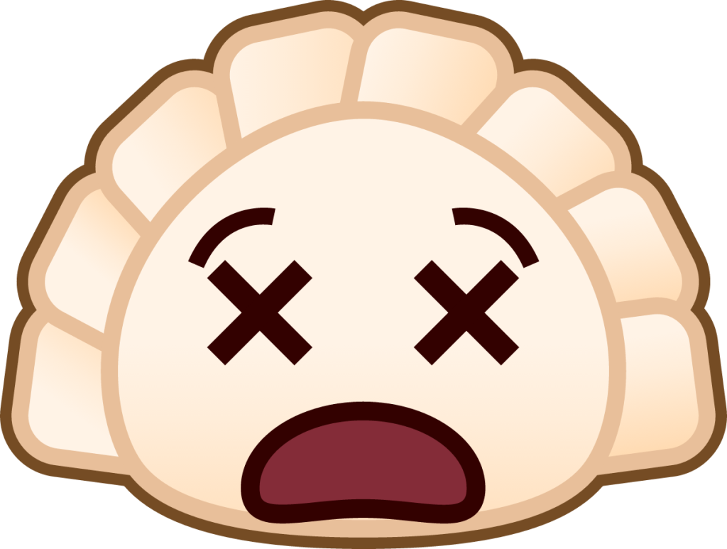 astonished (dumpling) emoji