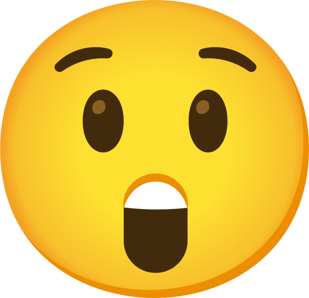 surprised face emoji