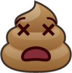 astonished (poop) emoji