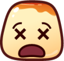astonished (pudding) emoji