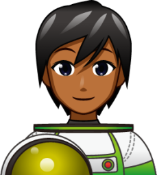 astronaut (brown) emoji