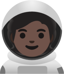 astronaut: dark skin tone emoji