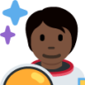 astronaut: dark skin tone emoji