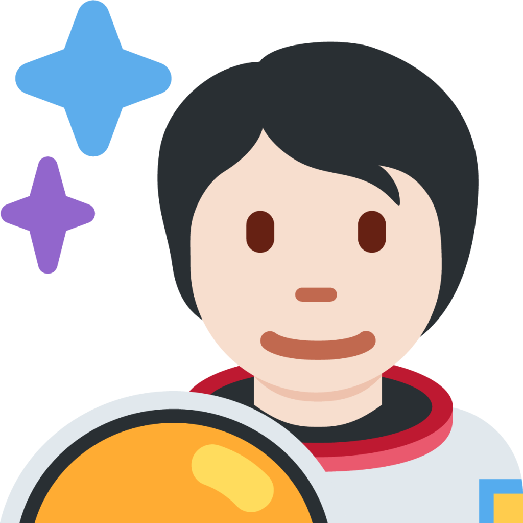 astronaut: light skin tone emoji