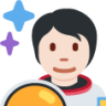 astronaut: light skin tone emoji