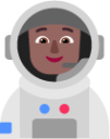 astronaut medium dark emoji