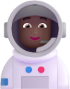 astronaut medium dark emoji