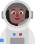 astronaut medium dark emoji