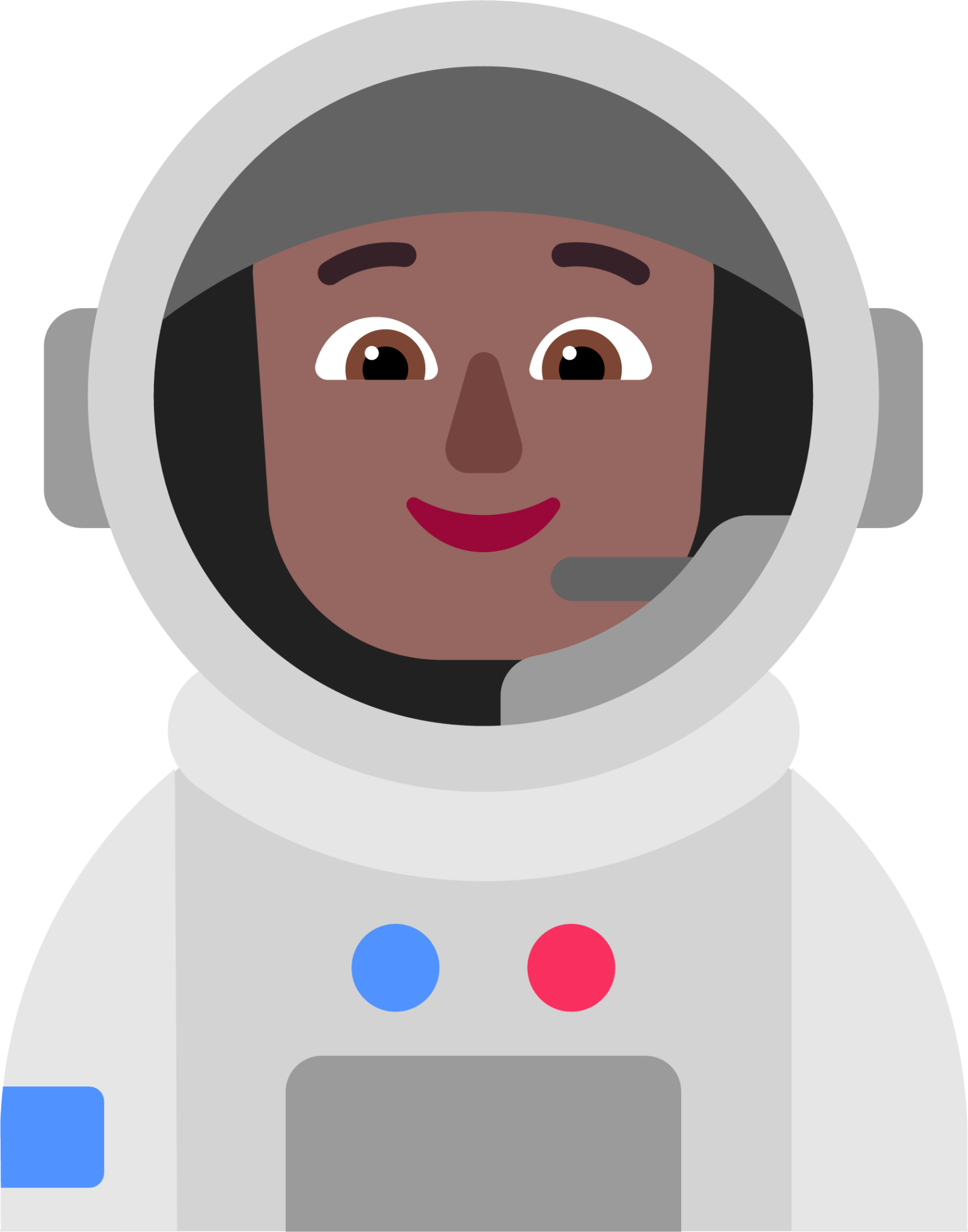 astronaut medium dark emoji