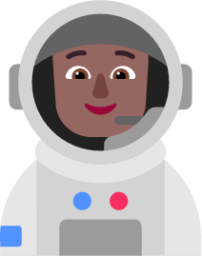 astronaut medium dark emoji