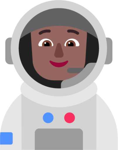 astronaut medium dark emoji