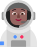 astronaut medium dark emoji