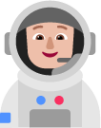 astronaut medium light emoji