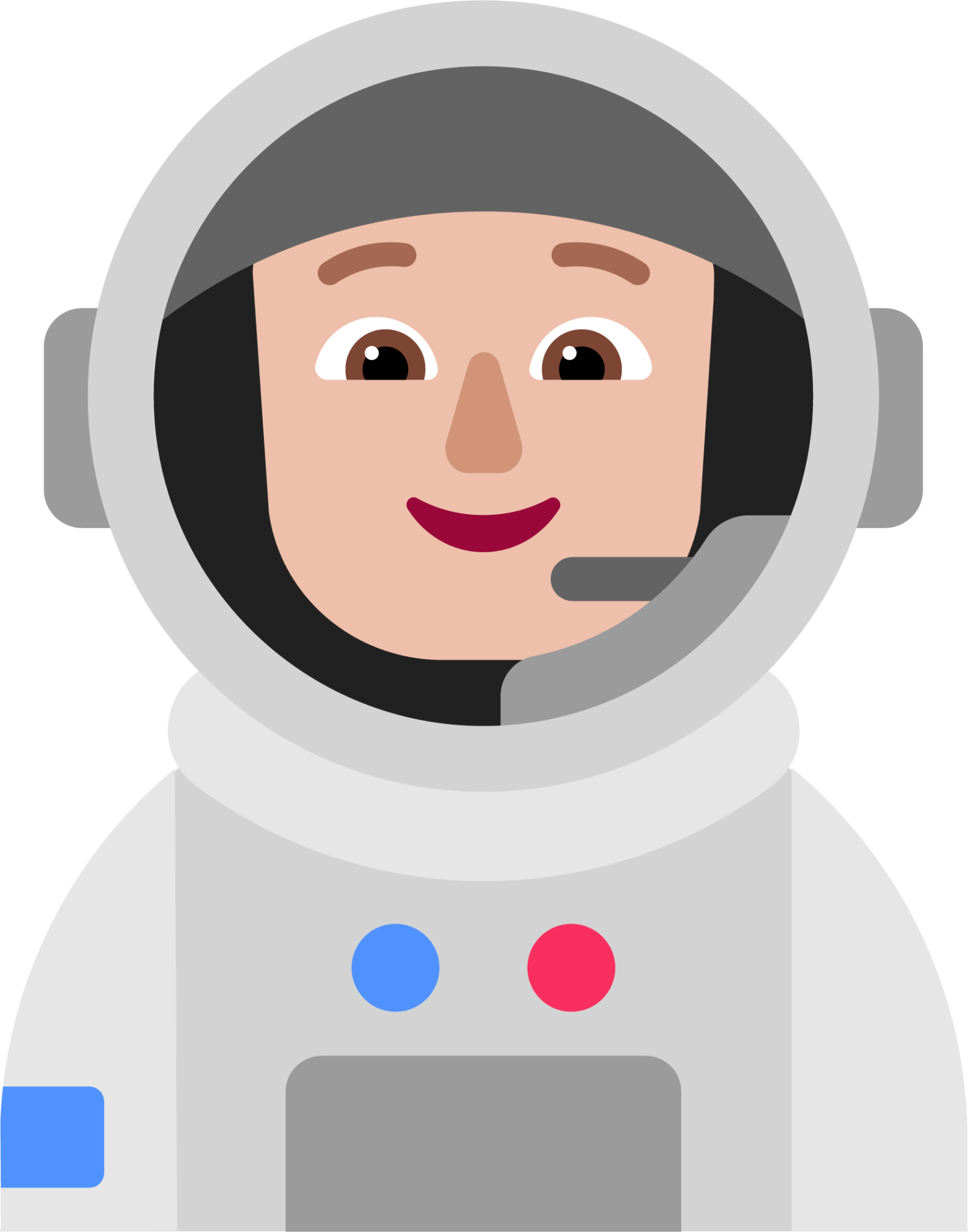 astronaut medium light emoji