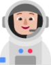 astronaut medium light emoji