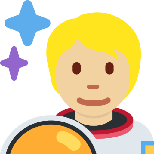 astronaut: medium-light skin tone emoji