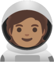 astronaut: medium skin tone emoji