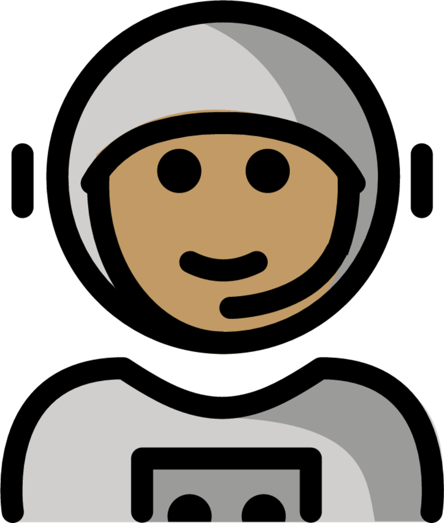 astronaut: medium skin tone emoji