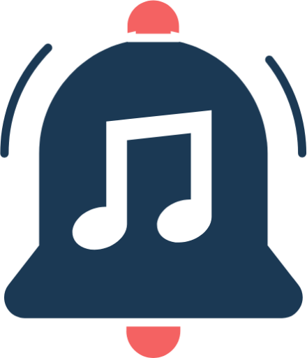 audio melody music 3 notification bell icon