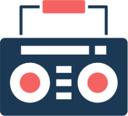 audio melody music boombox icon
