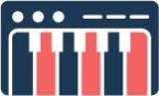 audio melody music piano 45 icon