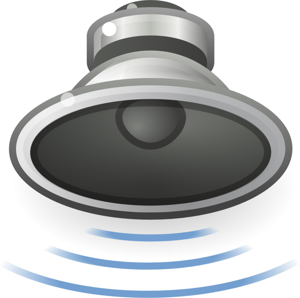 audio speaker center testing icon