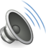 audio speaker left back testing icon