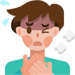 avatar breath man shortness sick illustration