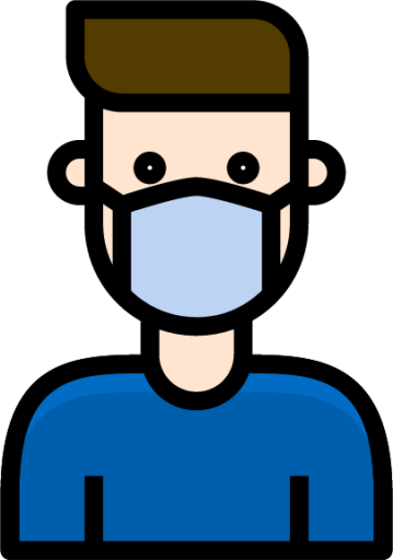 avatar coronavirus covid19 man mask person wearing illustration