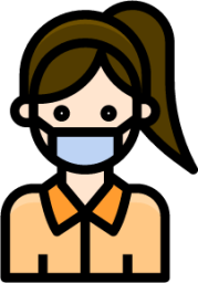 avatar coronavirus covid19 mask user wearing woman illustration