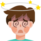 avatar dizziness man sick illustration