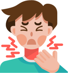 avatar man sick sore throat illustration