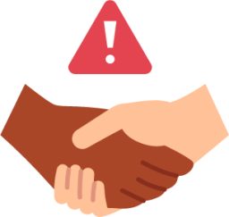avoid contact handshake illustration