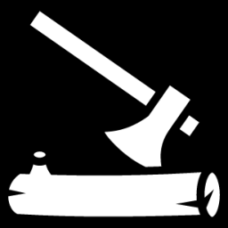axe in log icon